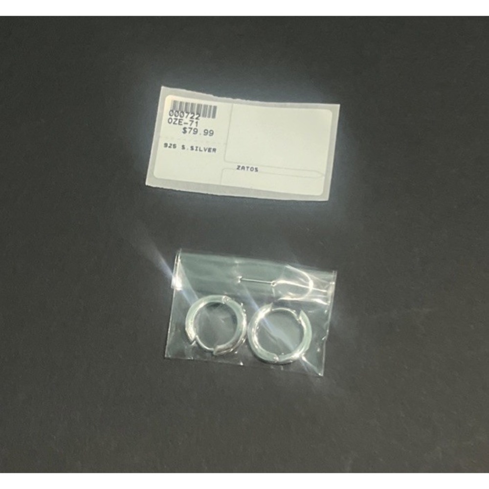 3/4" Silver Hinge wavy Satin Hoops 3mm Thick New 925 Stamped‎ Earrings